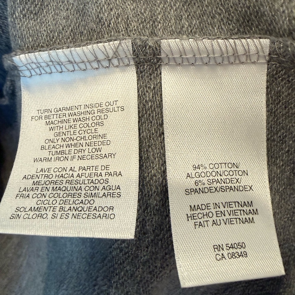 Jones New York Signature Gray Snap Front Utility Jacket Polka Dot Cuffs L - Picture 7 of 10